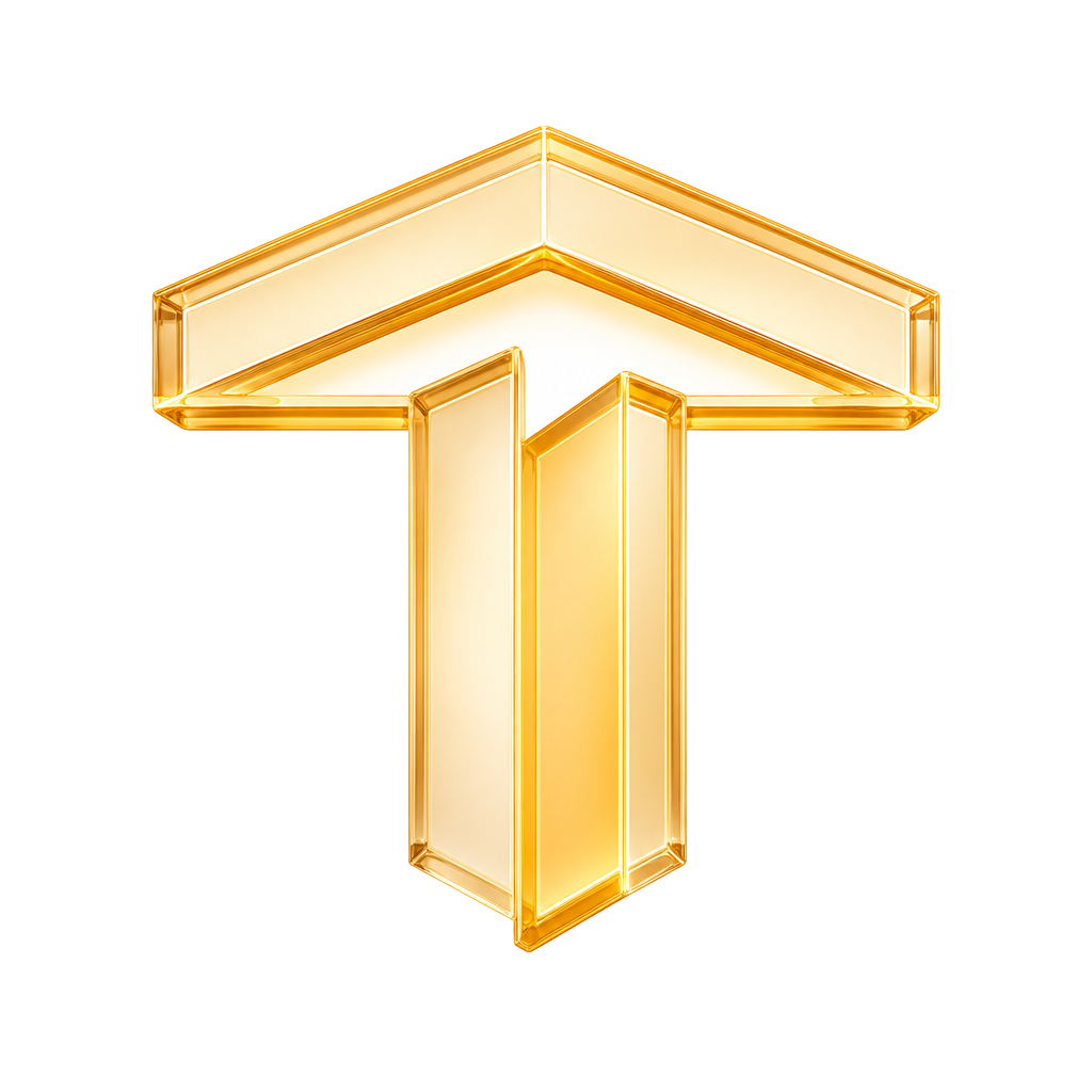 Trinity Home Construction Inc glass T-beam logo